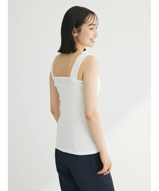 Green Parks スクエアリブタンクトップ Off White