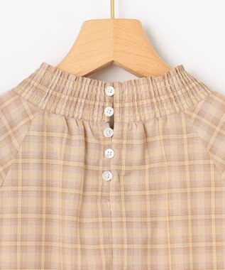 組曲 L ライトトロピカルティアード ブラウス ベージュ系3