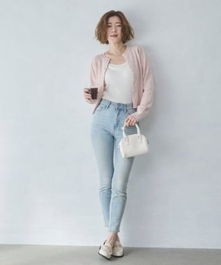 WEGO 【26年春新作】別注USPOLOケーブルニットカーデ ライトピンク