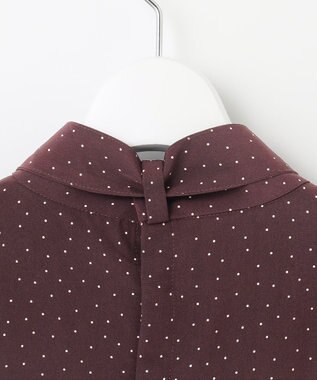 J.PRESS LADIES 【洗える】フェミニッシュパウダー dots ボウタイ ブラウス ワイン系5