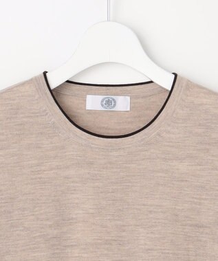 J.PRESS LADIES トリムツイン ニット ベージュ系