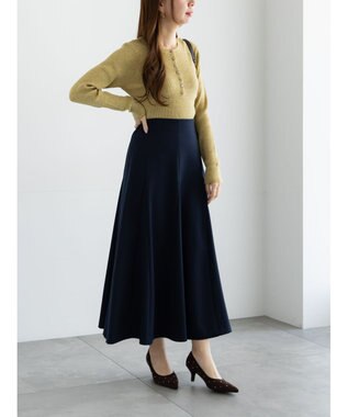 Te chichi ヘンリーネックマーブルニット イエロー