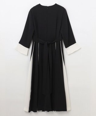 GRACE CONTINENTAL バイカラーラインドレス ブラック