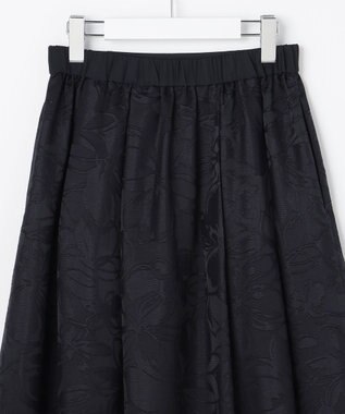 自由区 L 【17号サイズまで展開・セットアップ対応】フラワーオパールプリント スカート ネイビー