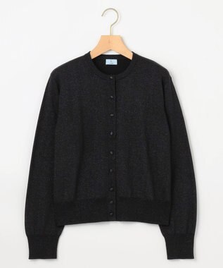 組曲 S 【WEB限定・2SET】5分袖ラメ入りアンサンブルニット ブラック系