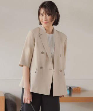 J.PRESS LADIES BREEZ COOL トロ ハーフスリーブ ダブル ジャケット