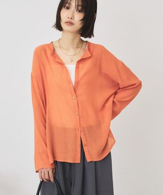 AMERICAN HOLIC 楊柳シアーブラウス Orange