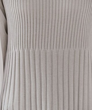 Tiaclasse チュールスリーブニットチュニック グレー