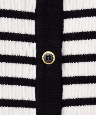 組曲 KIDS 【110-140cm】ボーダー カーディガン ブラック系1