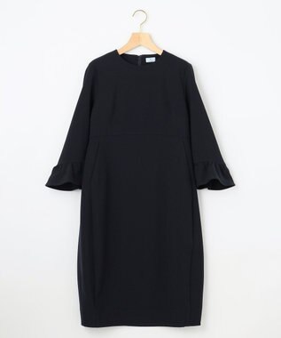 組曲 【KUMIKYOKU NAVY】コンフォータブルドレープフリル ワンピース ネイビー系