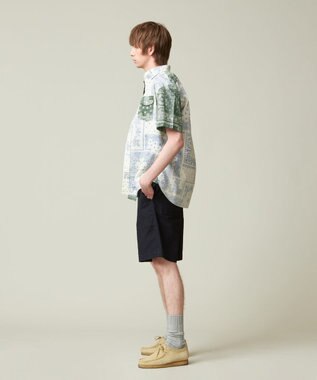 J.PRESS MEN ペイズリーバンダナプリント クレイジーパターンシャツ スモーキーグリーン系9