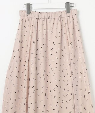 自由区 【XSサイズ～/洗える】ドローイングタッチプリント ギャザースカート アイボリー系5