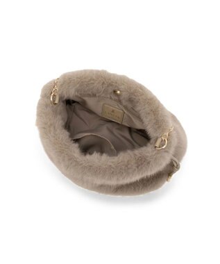 LANVIN en Bleu カレンデ 2WAYハンドバッグ ファーベージュ