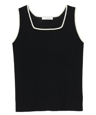 Green Parks ノースリーブスクエアニットプルオーバー Black