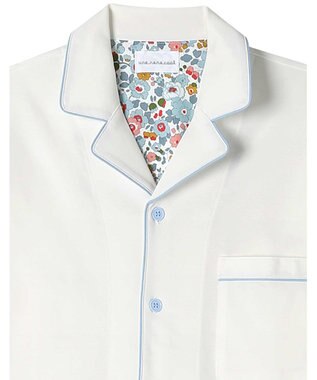 une nana cool 【綿100％】やわらか天竺メンズパジャマ　ＭＡＤＥ　ＷＩＴＨ　ＬＩＢＥＲＴＹ　ＦＡＢＲＩＣ WH