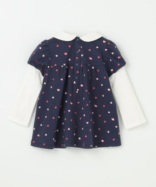 組曲 KIDS 【80-90㎝】LOVE Parent ワンピースセット ネイビー系