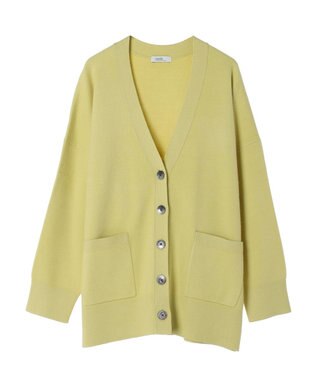 earth music&ecology やわらかタッチＶネックカーディガン Yellow