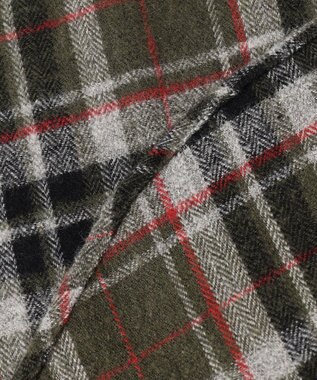 JOSEPH ABBOUD 【キングサイズ・柔らかな肌触り/暖かい】 ラフィーコットンフランネルシャツ カーキ系4