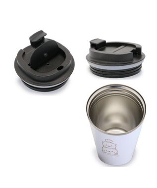 Mother garden しろたん フタつき ステンレスタンブラー 380mL 保冷 保温  コップ らっこいぬ