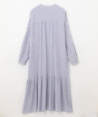 ANY 【洗える】ライトリネンクロス ワンピース ブルーストライプ