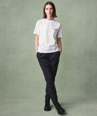 JOSEPH ABBOUD MOUNTAIN 【MADE IN JAPAN/吸水速乾/男女兼用】プレーティング天竺アウトドア Tシャツ ホワイト系