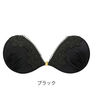  【NuBra / ボリュームアップ】パテッドヌーブラ ノクターンレース  蒸れにくい バックレス コレクション デザインヌーブラ 正規品