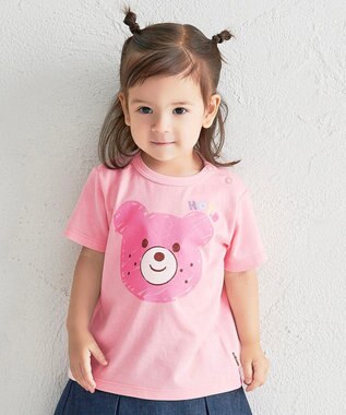 MIKI HOUSE HOT BISCUITS 【80-120cm】カラフルビーンズ フェイスプリント 半袖Tシャツ