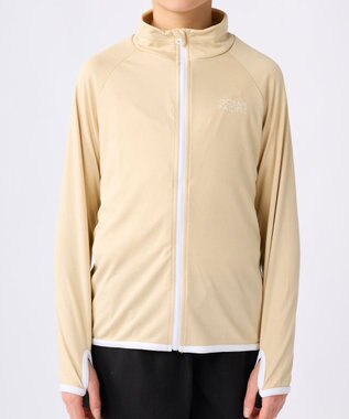 OP／FILA 【Ocean Pacific】フルジップ OPロゴラッシュガード ベージュ