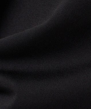 23区 L 【エステータ】トリアセストレッチクロス タック ブラウス ブラック系