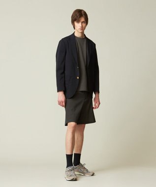 J.PRESS MEN 【ビジネス対応】【吸湿速乾】【J.PRESS PREMIUM JERSEY】 シアサッカー Tシャツ グレー系