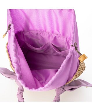 UNBILLION カシュカシュ cachecache / 下がりリボン柄編みトートバッグ ラベンダー