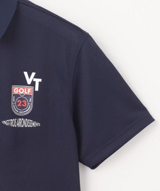 23区GOLF 【MEN】【吸水速乾/UVカット】エイトロックポロシャツ ネイビー系