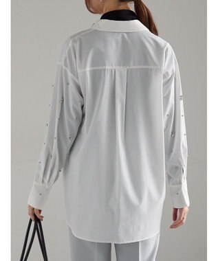 Te chichi ビジューデザインシャツ《2025winter catalog item》 オフホワイト