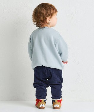 MIKI HOUSE HOT BISCUITS 【80-110cm】【NEW Color Series】裏毛パイル素材 トレーナー ストームブルー