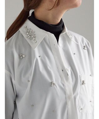 Te chichi ビジューデザインシャツ《2025winter catalog item》 オフホワイト