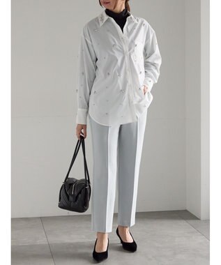 Te chichi ビジューデザインシャツ《2025winter catalog item》 オフホワイト