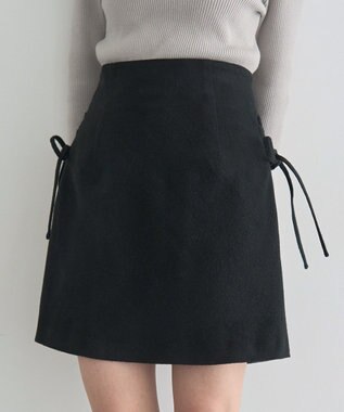 earth music&ecology サイドレースアップミニスカート
