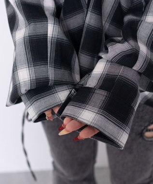 WEGO 2WAYオフショルシャツ ブラック