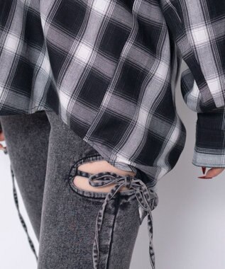 WEGO 2WAYオフショルシャツ ブラック