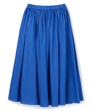 UNFILO コットンローン ボリュームスカート ブルー