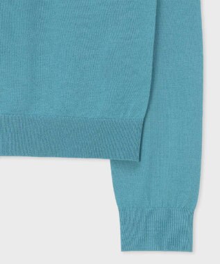 Paul Smith ドレープウール ストライプ カーディガン グレイッシュブルー