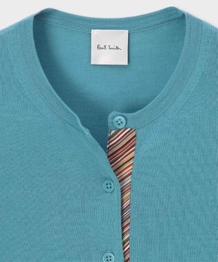 Paul Smith ドレープウール ストライプ カーディガン グレイッシュブルー