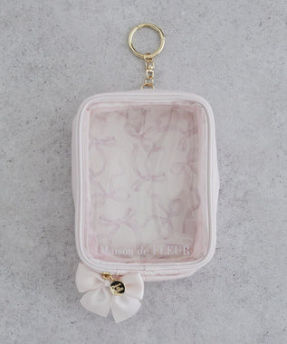 Maison de FLEUR リボンプリントクリアポーチ
