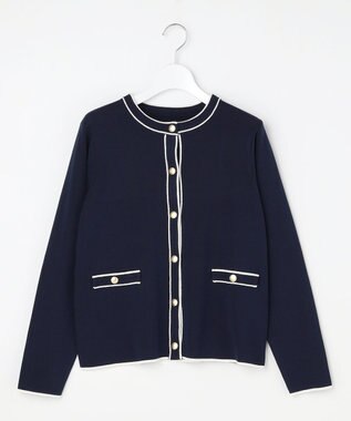 ANY SIS L 【花粉対策】ラインポイント カーディガン