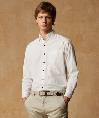 【オーガニックコットン使用】ジオメトリックパターンシャツ