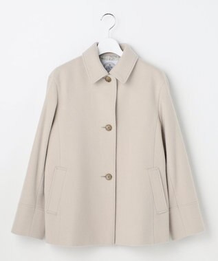 J.PRESS LADIES ショートビーバー ショート丈 ステンカラー コート ベージュ系