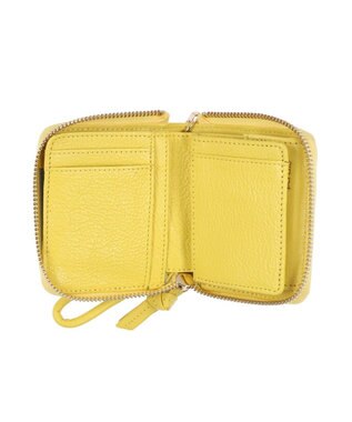 UNBILLION ペルケ perche / ドット型押しパームフィットストラップウォレット イエロー