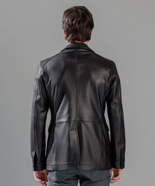 JOSEPH HOMME ライトゴートシュリンクレザー　ジャケット ブラック系