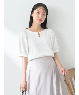 earth music&ecology パフスリーブキラリポイントプルオーバー Ivory