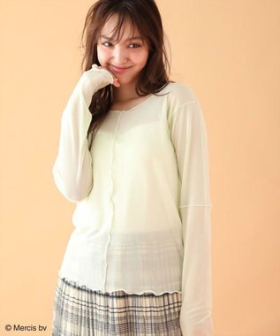 Green Parks Ｍｉｆｆｙ／シアー配色プルオーバー